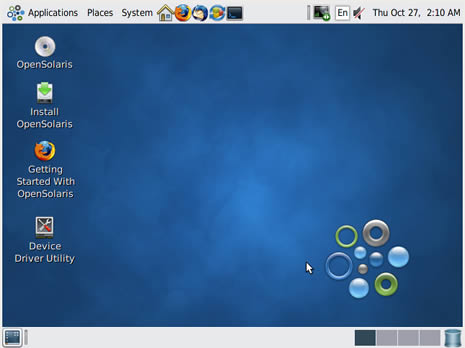 Gnome Open Solaris - OpenSolaris Desktop